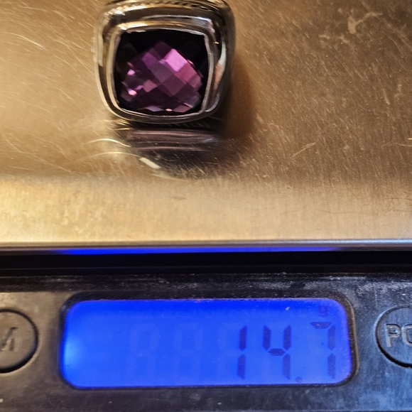 Retired David Yurman Sterling Albion Amethyst Ring(unisex) - Picture 12 of 16